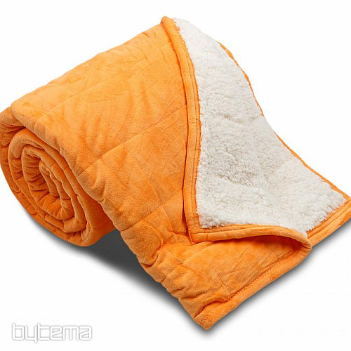 odeja iz mikrovlaken EXTRA SOFT SHEEP stitch oranžna