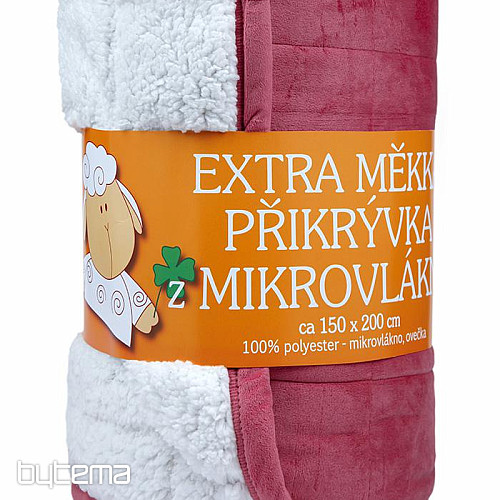 Odeja iz mikrovlaken EXTRA soft SHEEP šivi staro roza