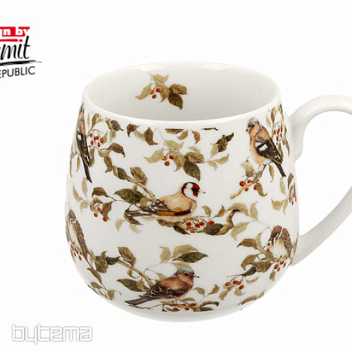 Porcelanasta skodelica Chubby Birds