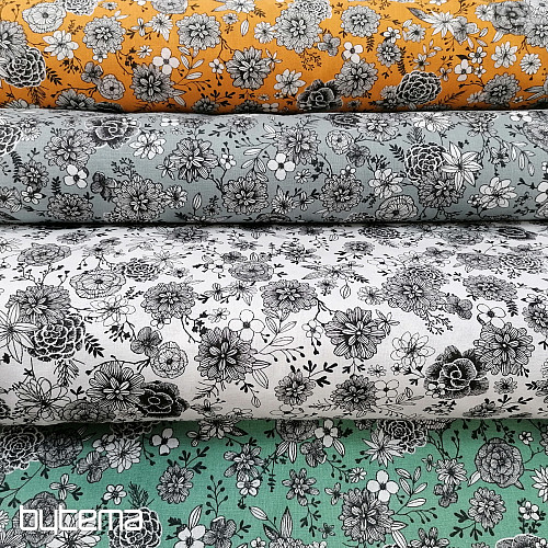 Bombažna tkanina FLOWERS FLORAL 1