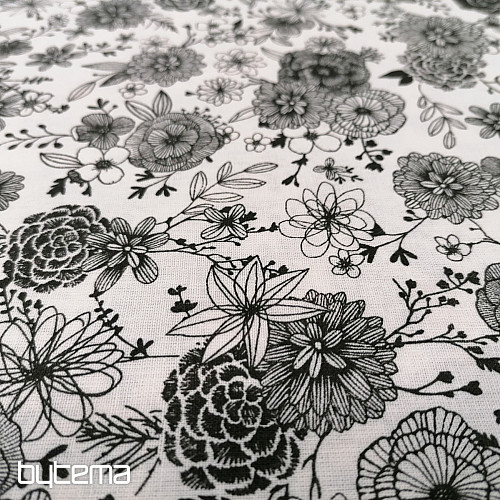 Bombažna tkanina FLOWERS FLORAL 1