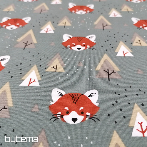 Bombažna pletenina FOX kaki