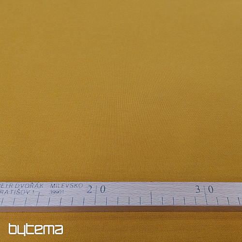 Bombažna tkanina UNI MUSTARD grobi bombaž 220g
