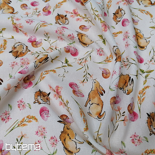 Bombažna tkanina PINK BUNNY