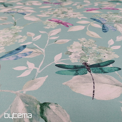 Dekorativna tkanina ROSETO DRAGONFLY turkizna