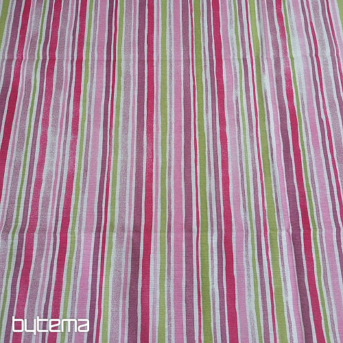 Okrasna zavesa Stripes roza 130x248 cm