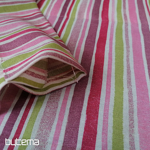 Okrasna zavesa Stripes roza 130x248 cm
