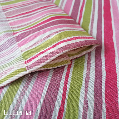 Okrasna zavesa Stripes roza 130x248 cm