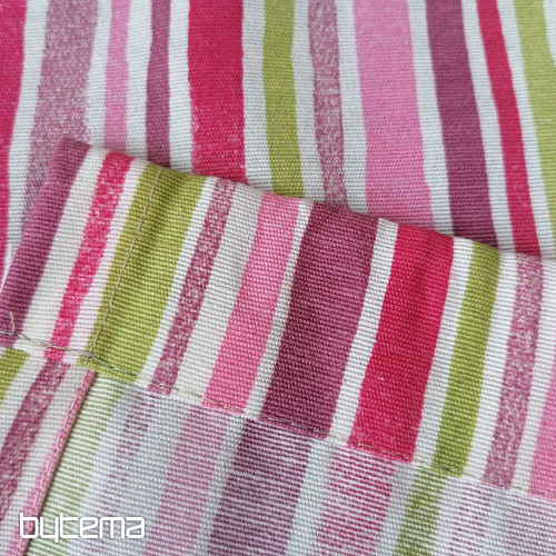 Okrasna zavesa Stripes roza 130x248 cm