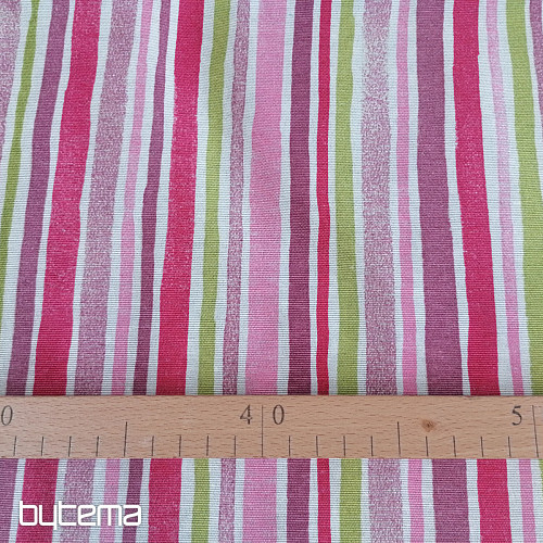 Okrasna zavesa Stripes roza 130x248 cm