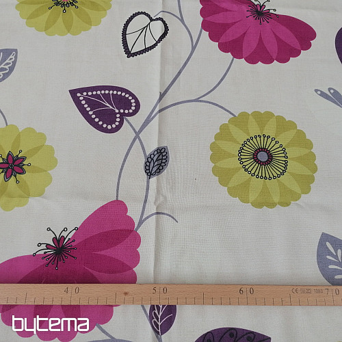 Okrasna zavesa Flowers 1 -140x240 cm