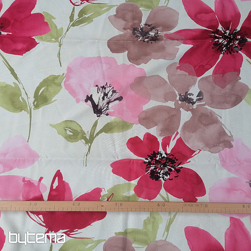 Dekorativna zavesa Pink flowers velika 150x240 cm