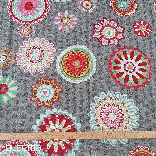 Okrasna zavesa Mandala cvet -130x245 cm