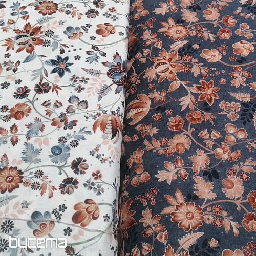 VARANASI KALAMKARI modra bombažna tkanina