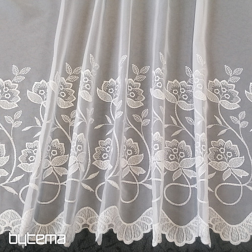 Voile zavesa z vezenino 1B 13278