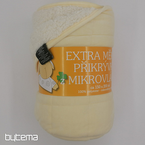 Odeja iz mikrovlaken EXTRA SOFT SHEEP krem šiv