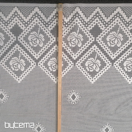 Jacquard zavesa 86759/300 bela