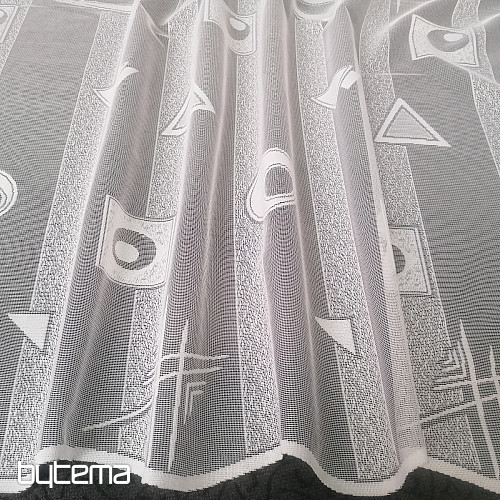 Jacquard zavesa 8852/300 bela