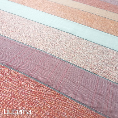 Dekorativna tkanina STRIPES oranžno-rdeča
