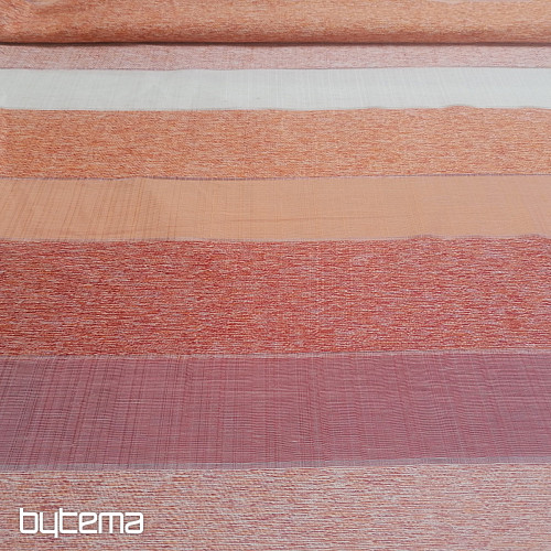 Dekorativna tkanina STRIPES oranžno-rdeča