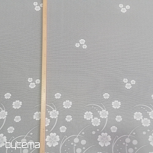 Jacquard zavesa A39000 bele rože