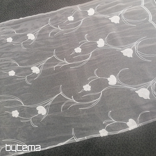 Končana zavesa z rožami 100x245 cm