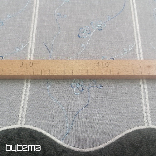 Vitražna zavesa MODRO VEZENJE