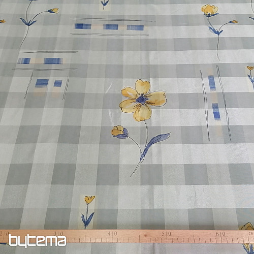 Sivo-zelena zavesa Voile