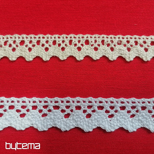 Bombažna čipka 5420 16mm krem mat