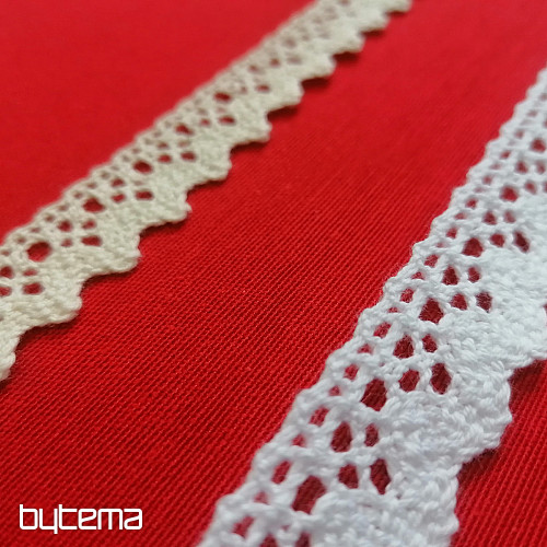 Bombažna čipka 75260 22mm bela