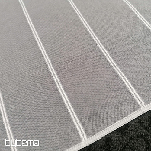 Bela voile zavesa s črtami 265 cm