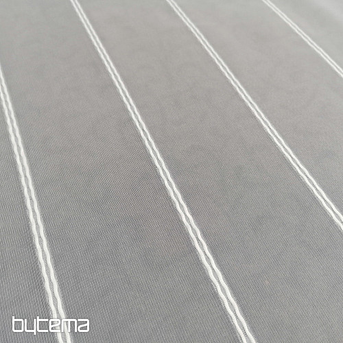 Bela voile zavesa s črtami 265 cm