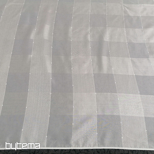 Voile zavesa 5533 kocke bela