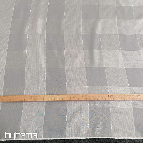 Voile zavesa 5533 kocke bela