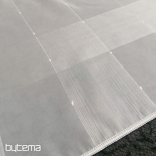 Voile zavesa 5533 kocke bela