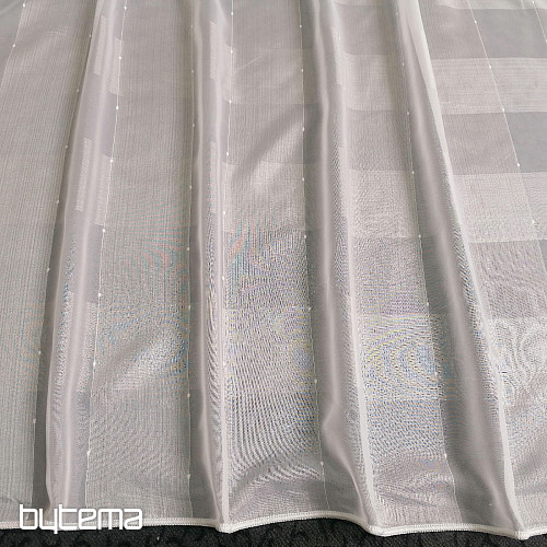 Voile zavesa 5533 kocke bela