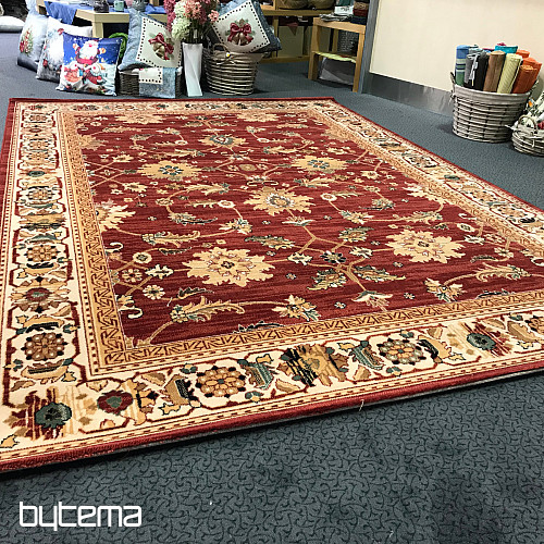 Luksuzna volnena preproga PRAGUE rdeča / bež