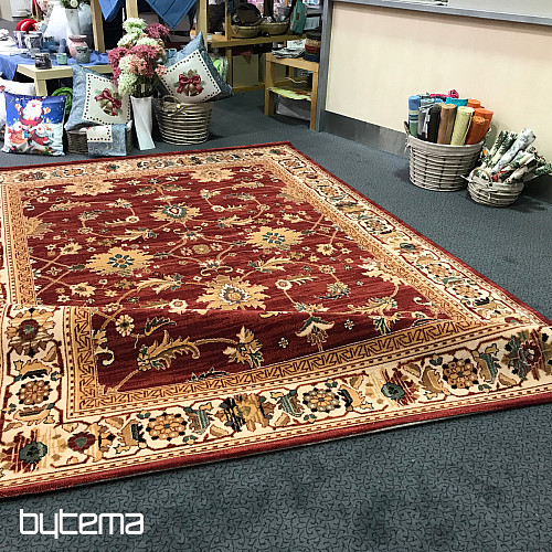 Luksuzna volnena preproga PRAGUE rdeča / bež