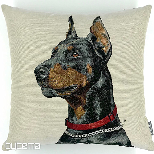 Prevleka za vzglavnik iz tapiserije Doberman