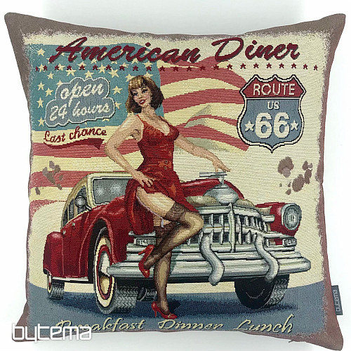 Prevleka za blazino iz tapiserije AMERICAN DINER ROUTE 66