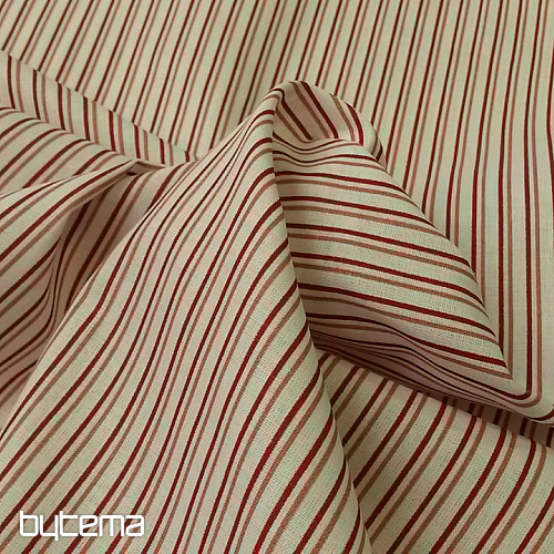 Bombažna tkanina STRIPE rdeče-roza