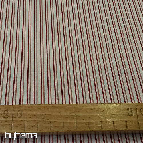 Bombažna tkanina STRIPE rdeče-roza
