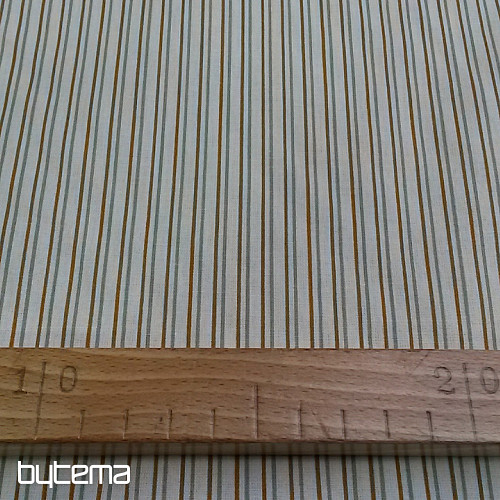 Bombažna tkanina STRIPE sivo-gorčica