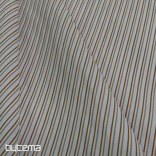 Bombažna tkanina STRIPE sivo-gorčica