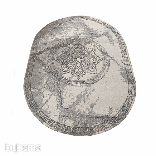 Moderna preproga ovalna VISTA WHITE GREY