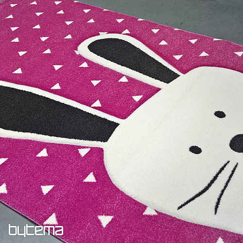 Otroška delna preproga PASTEL Bunny roza