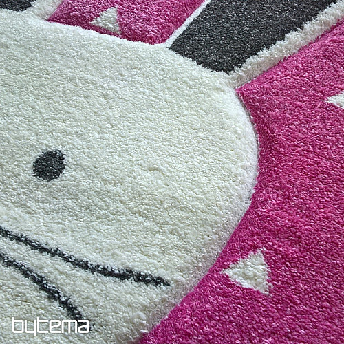 Otroška okrogla preproga PASTEL Bunny roza